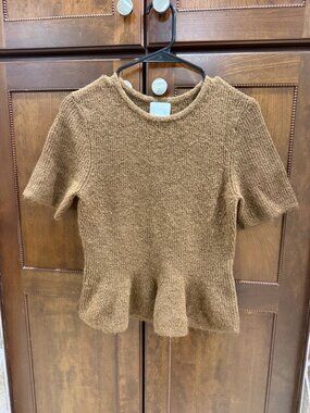 H&M Rib-Knit Peplum Top